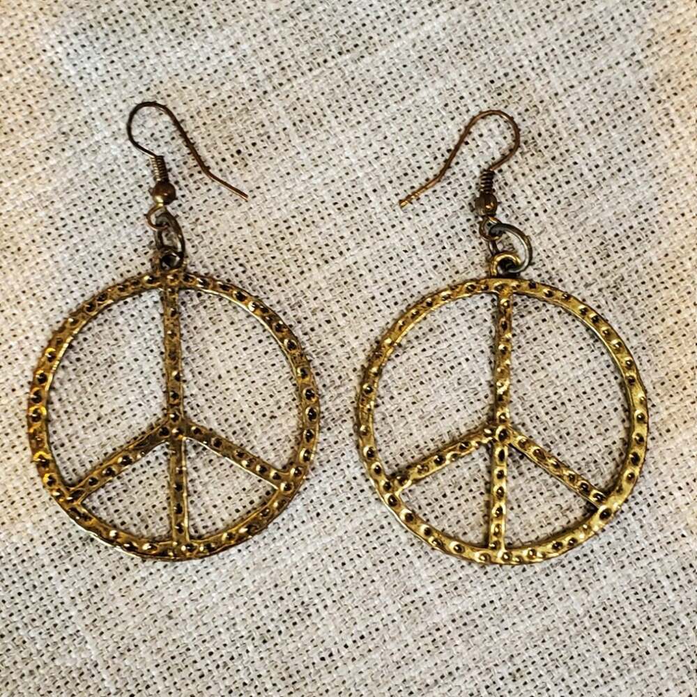 Lucky Brand Boho Peace Dangle Earrings